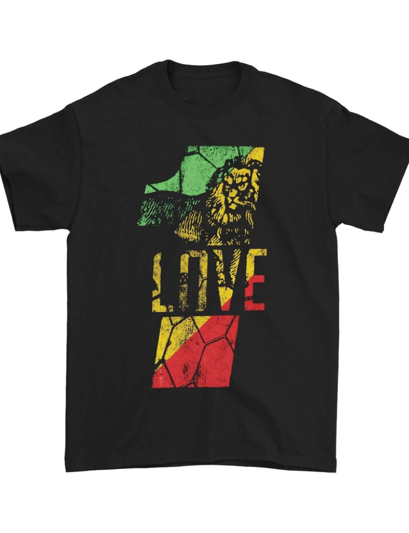 Rockinstone - T-shirt Bob Marley Rasta 1 Amor