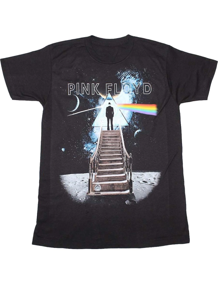 Rockinstone - T-shirt Escada para a lua Pink Floyd