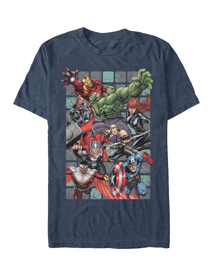 Rockinstone - T-shirt Vingadores montando Marvel Comics