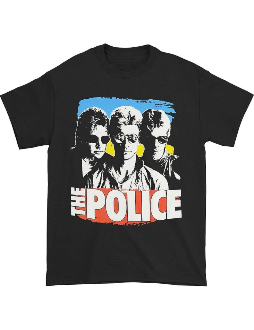 Rockinstone - T-shirt Óculos de sol da polícia com tinta