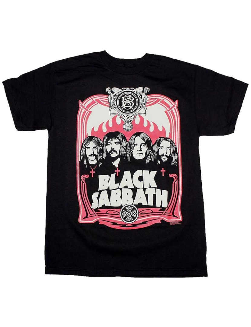 Rockinstone - T-shirt Chamas Black Sabbath