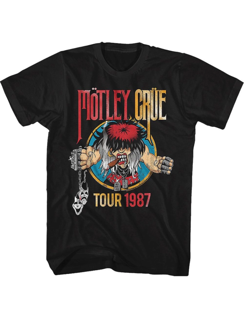 imagem de T-shirt Turnê Motley Crue de 19871