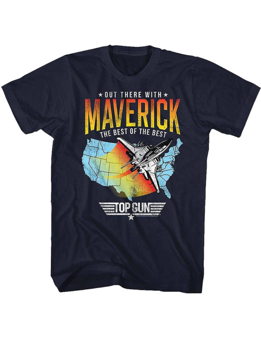 Rockinstone - T-shirt Lá fora com Maverick Top Gun