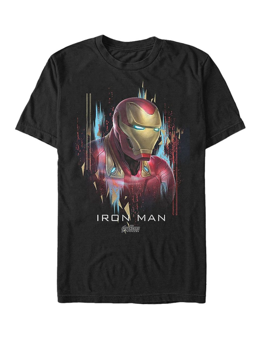 Rockinstone - T-shirt Retrato do Homem de Ferro Vingadores Ultimato