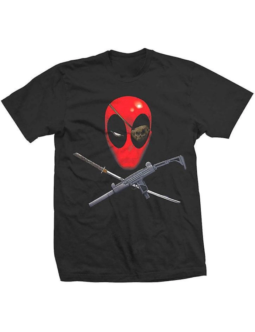 Rockinstone - T-shirt Deadpool Deadpool Ossos Cruzados