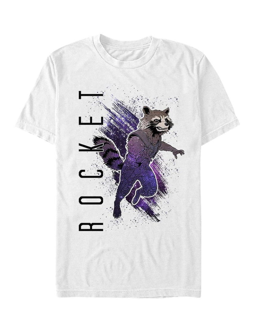 Rockinstone - T-shirt Pintura de Rocket Raccoon Vingadores Ultimato