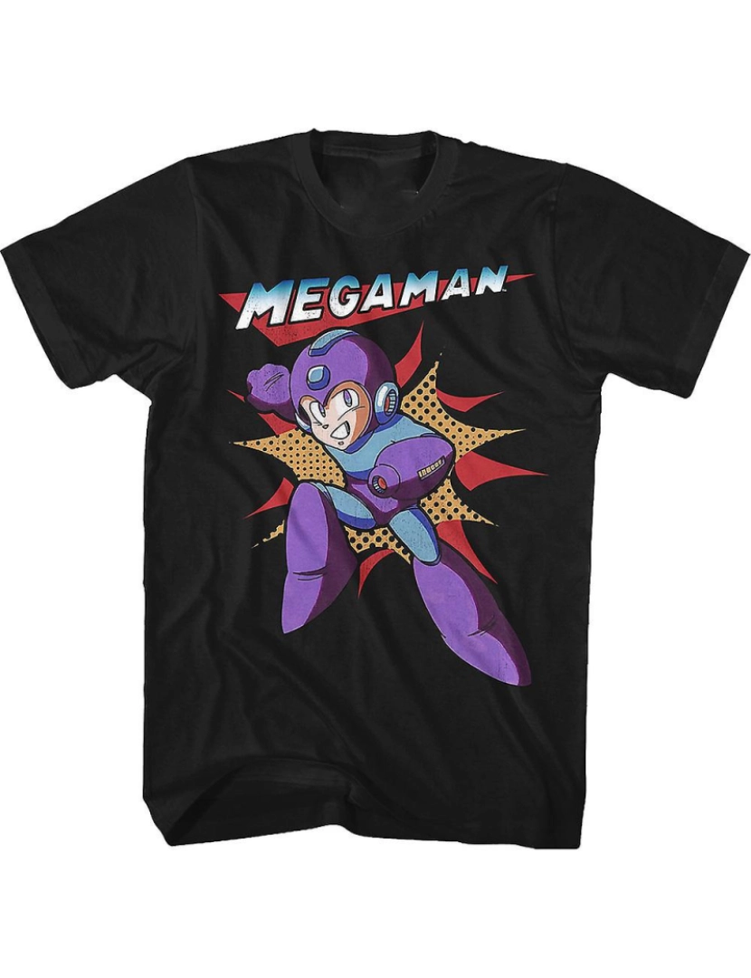 Rockinstone - T-shirt Pose de ação Mega Man