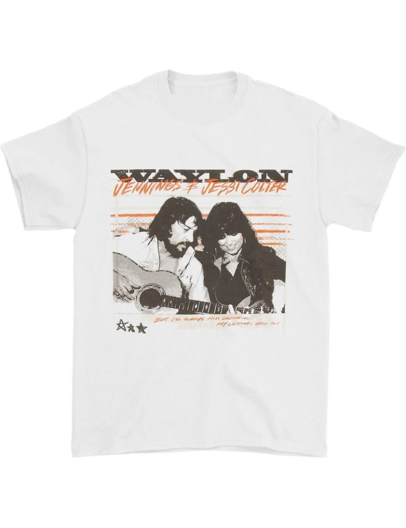 Rockinstone - T-shirt Camiseta Waylon Jennings Waylon e Jesse Dreams