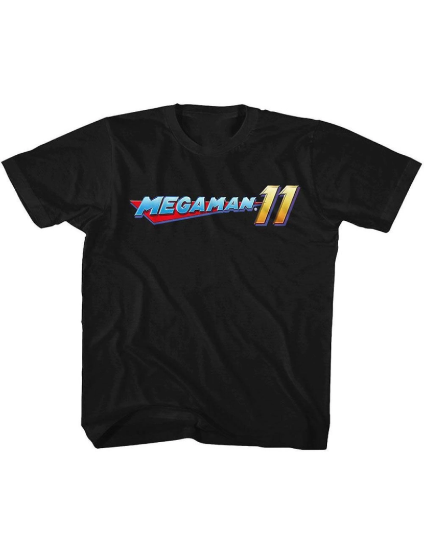 Rockinstone - T-shirt Mega Man Mega Logo Juvenil