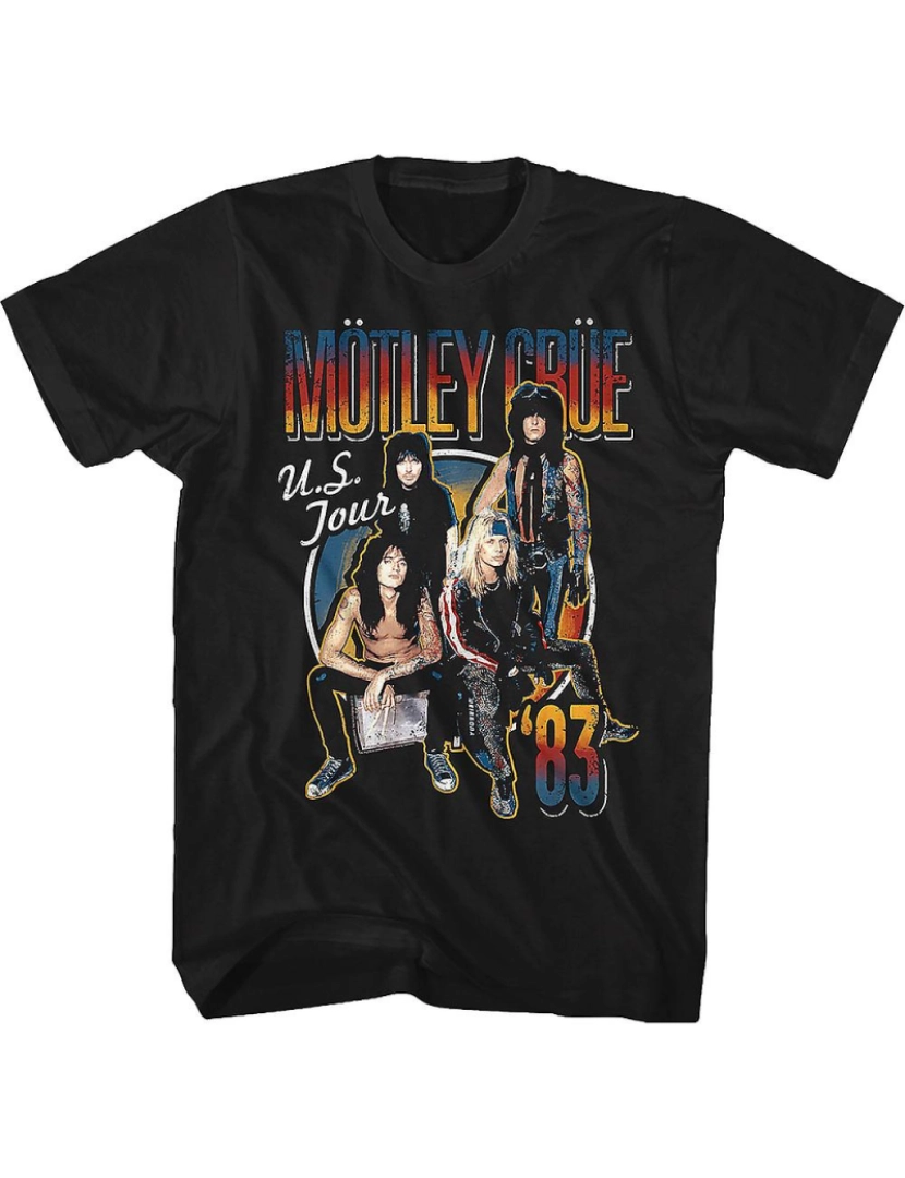 Rockinstone - T-shirt 83 Turnê pelos EUA Motley Crue