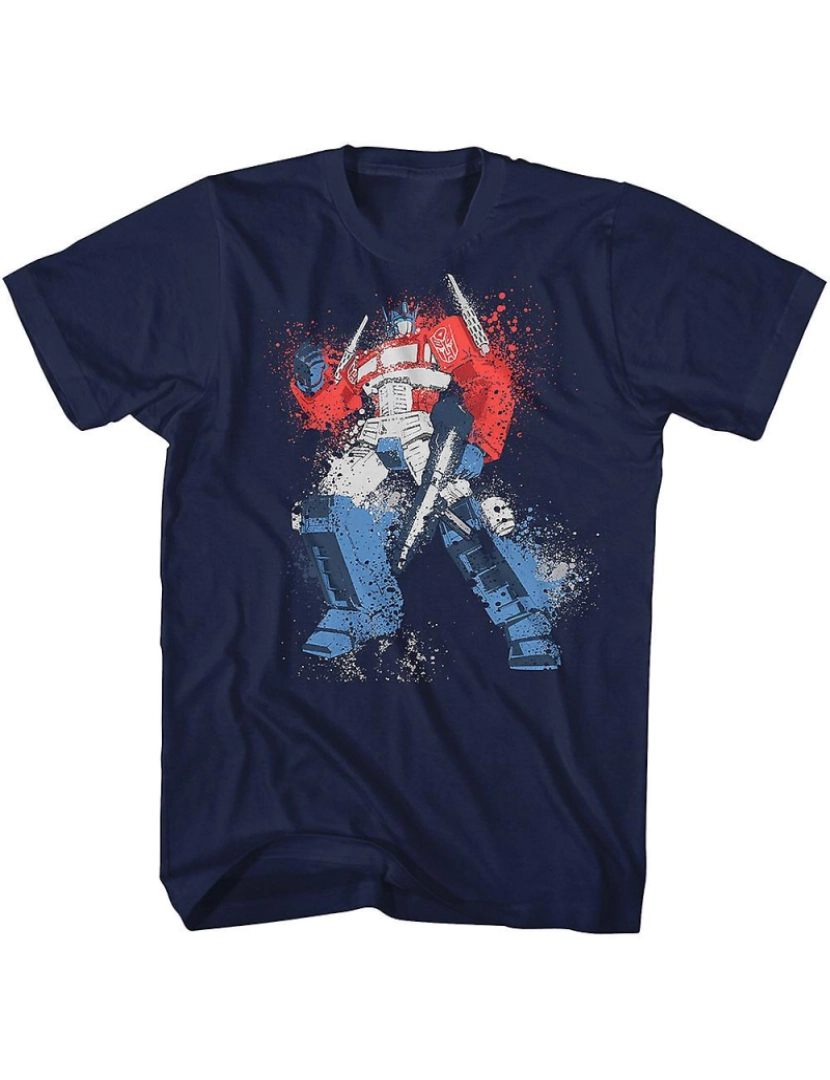 Rockinstone - T-shirt Transformadores de respingos de tinta Optimus Prime