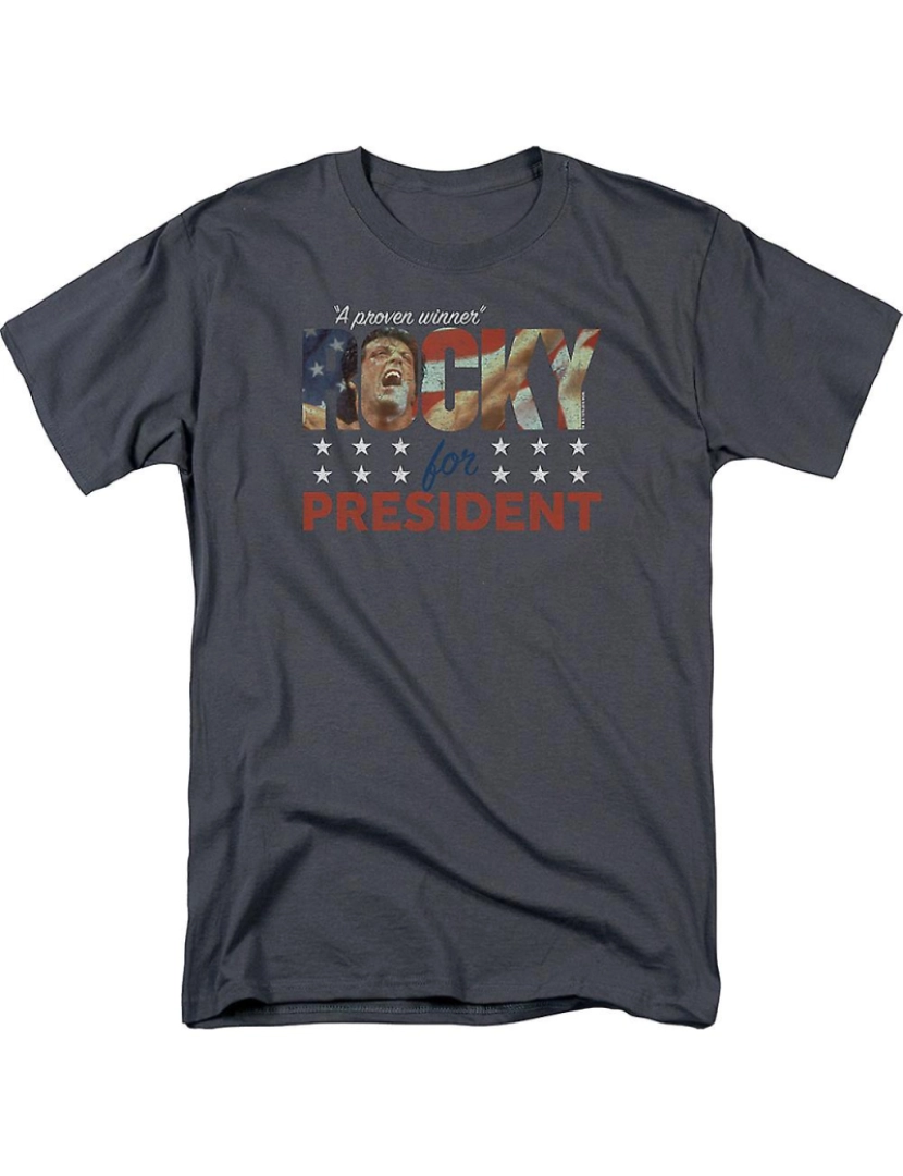 Rockinstone - T-shirt Rocky para presidente