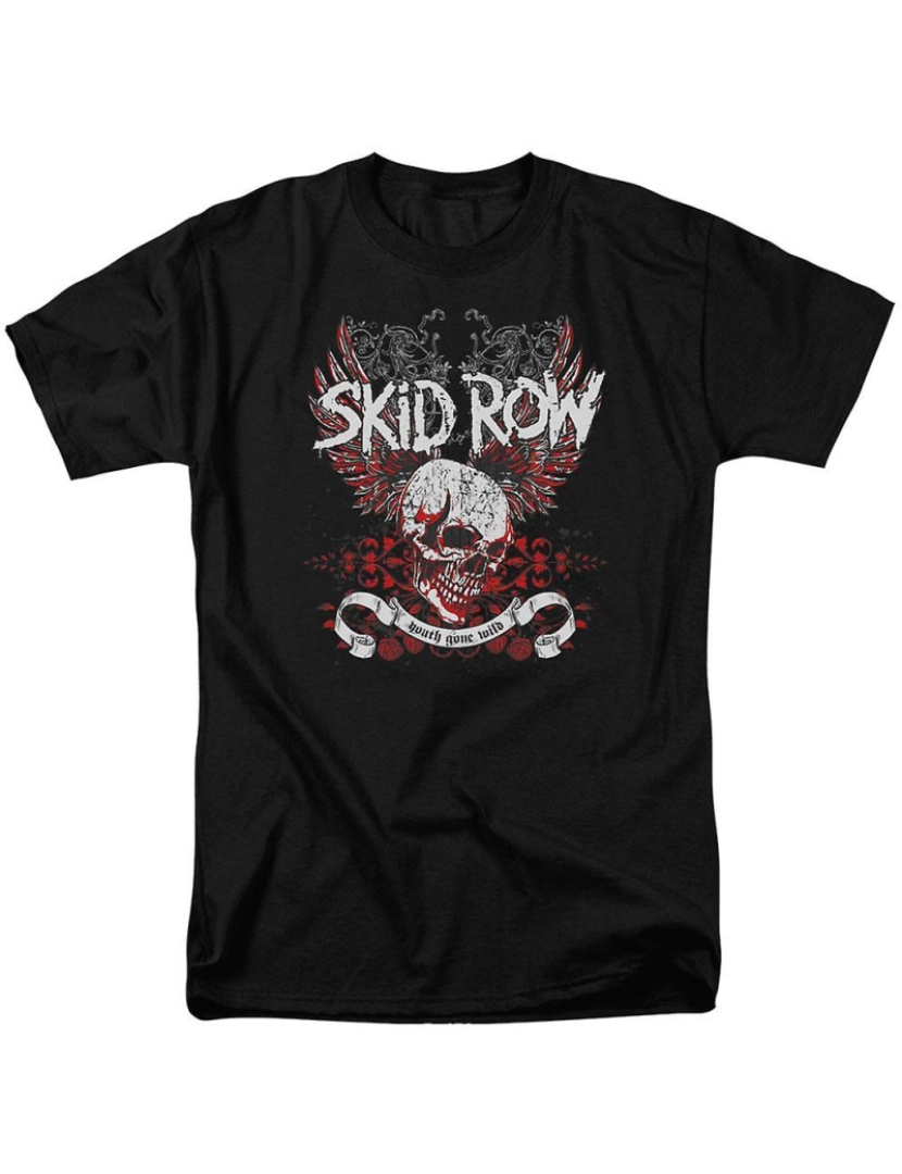 Rockinstone - T-shirt Crânio Alado Skid Row Adulto