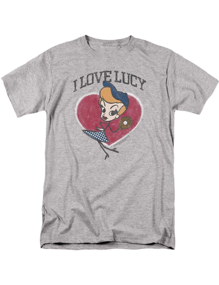 Rockinstone - T-shirt Eu amo Lucy Baseball Diva Adulto