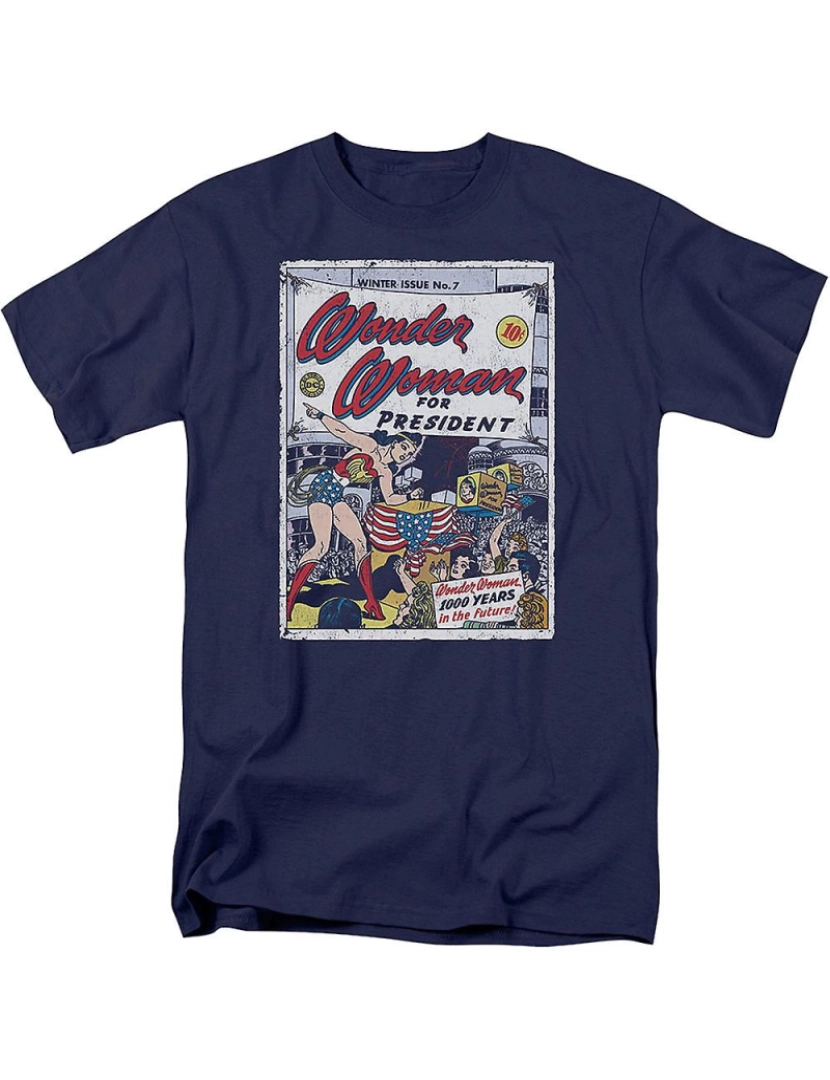 Rockinstone - T-shirt Mulher Maravilha para Presidente DC Comics