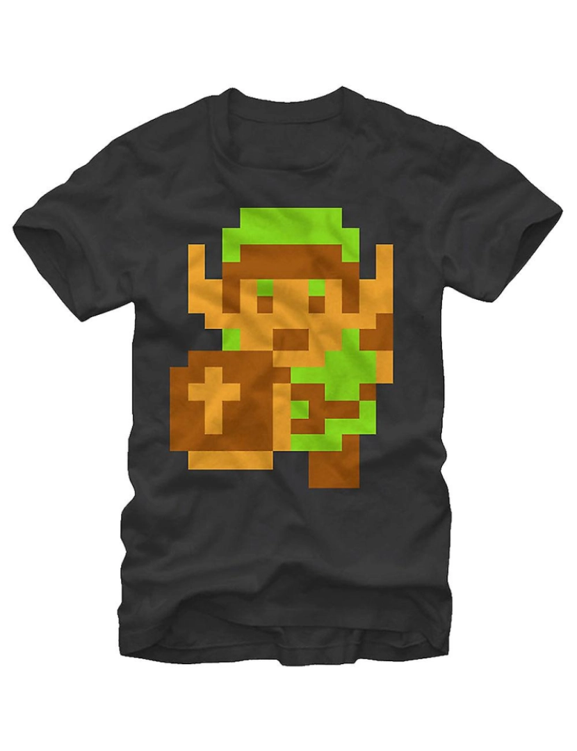 Rockinstone - T-shirt Link Pixels Lenda de Zelda