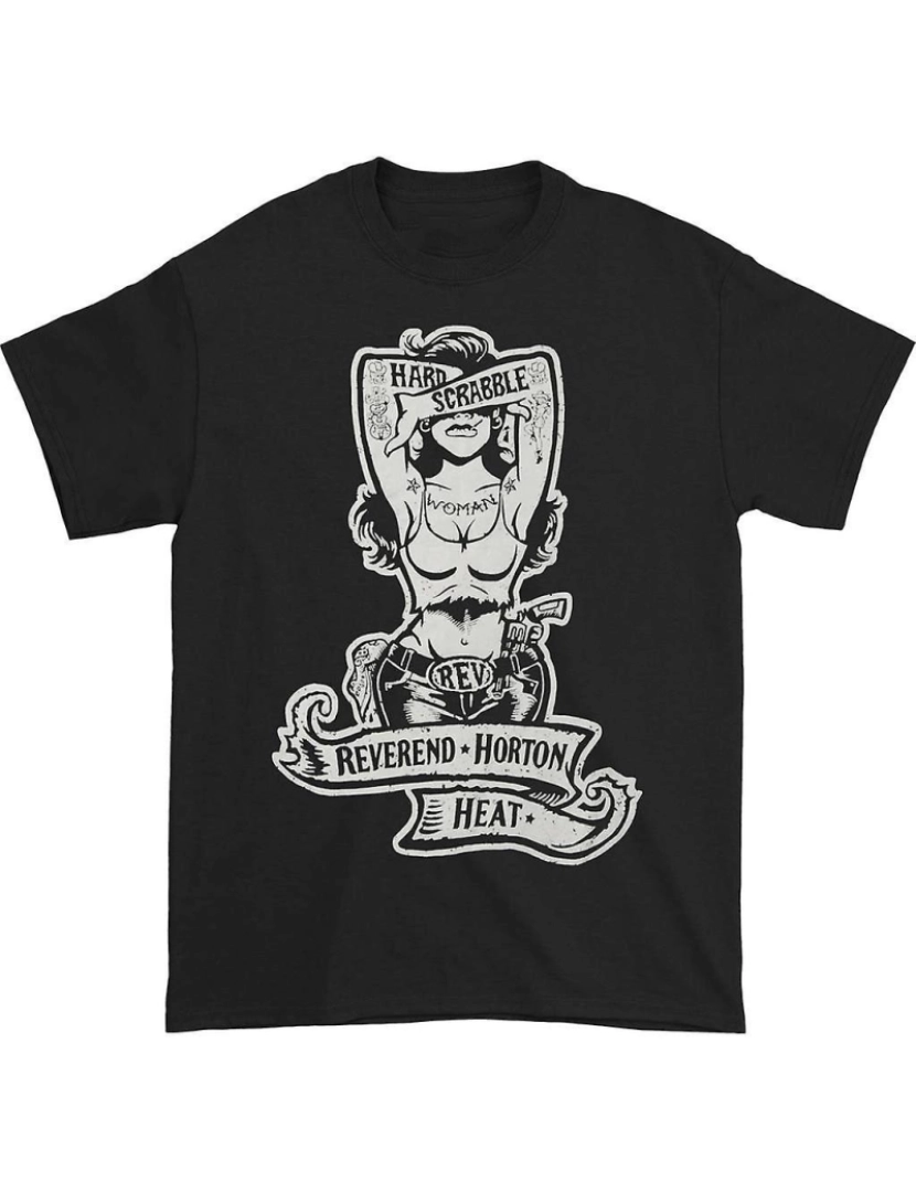 Rockinstone - T-shirt Reverendo Horton Heat Mulher Hardscrabble