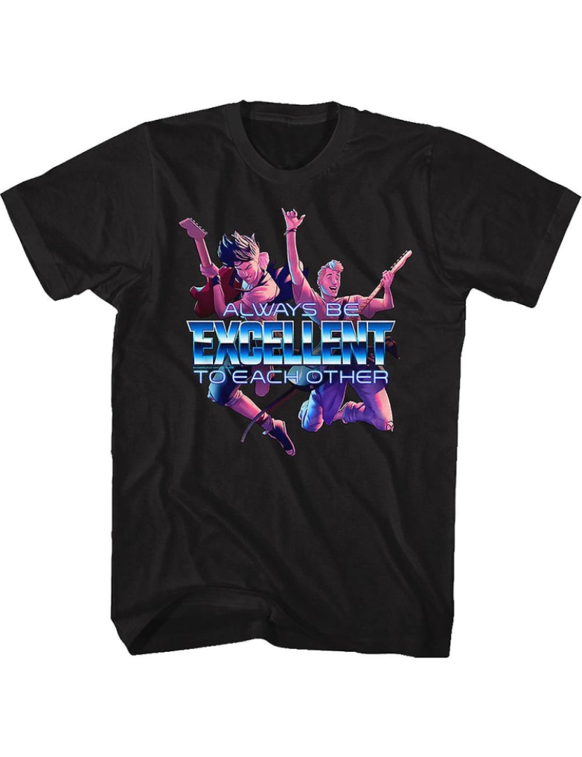 Rockinstone - T-shirt Sejam sempre excelentes um com o outro Bill e Ted