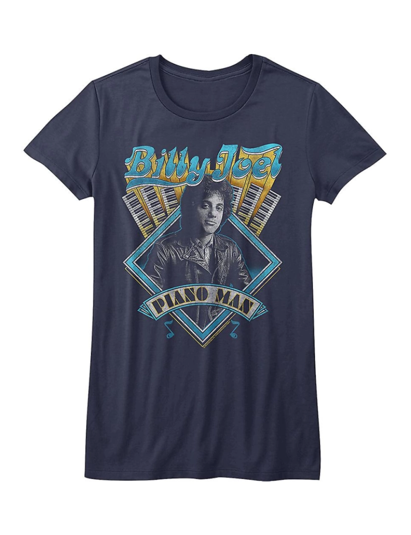 Rockinstone - T-shirt Camisa Junior Piano Man Billy Joel