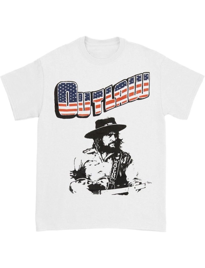 Rockinstone - T-shirt Waylon Jennings fora da lei