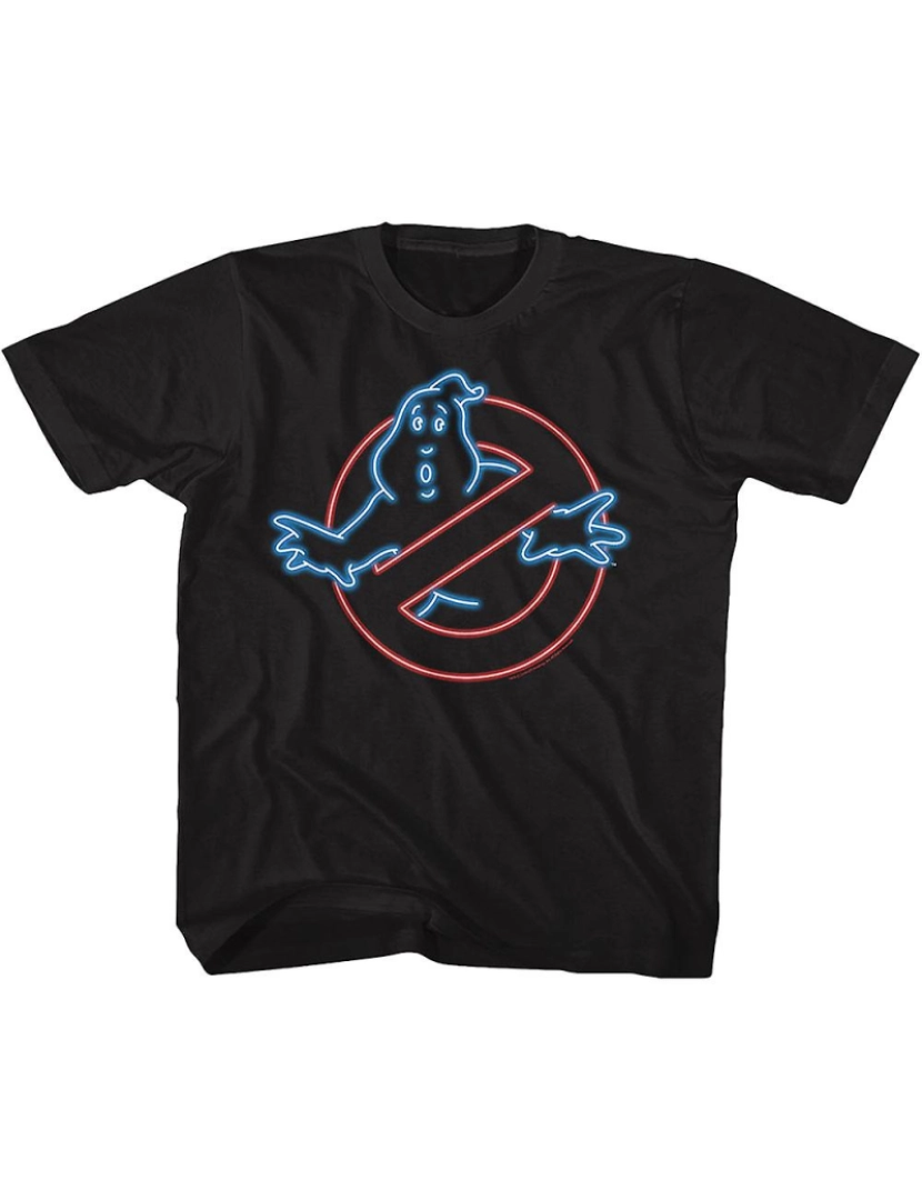 Rockinstone - T-shirt Camisa Juvenil Neon Logo Real Ghostbusters