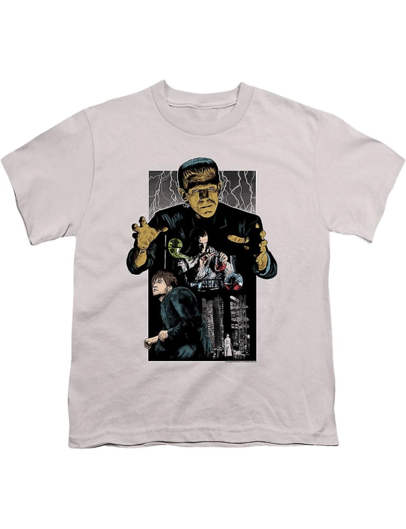 Rockinstone - T-shirt Camisa Frankenstein Colagem Juvenil