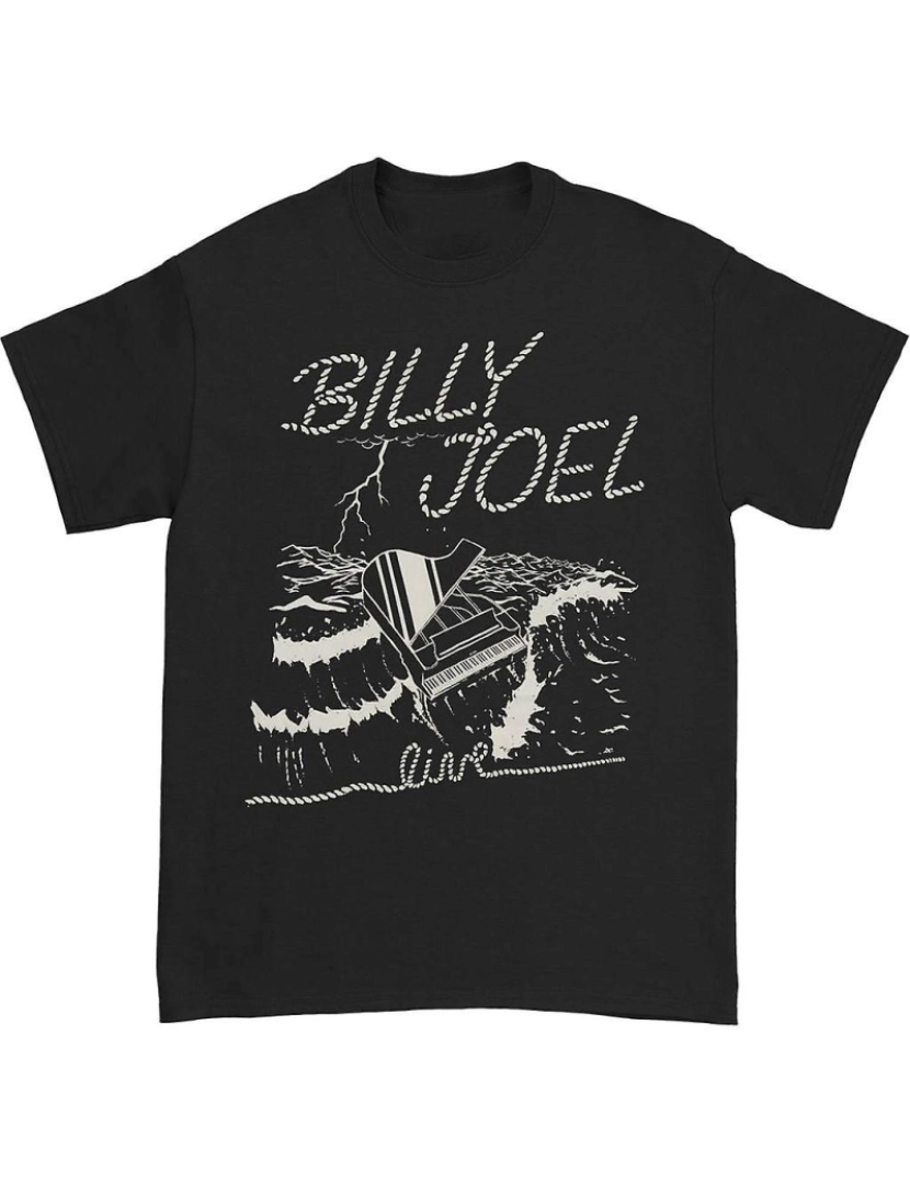 Rockinstone - T-shirt Billy Joel Tempestade Piano