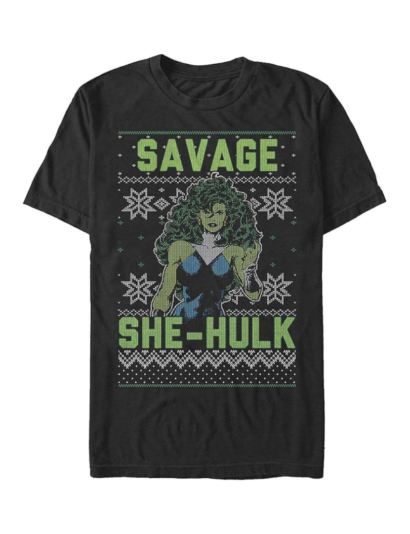 Rockinstone - T-shirt Mulher-Hulk Feia Malha Falso Marvel Comics