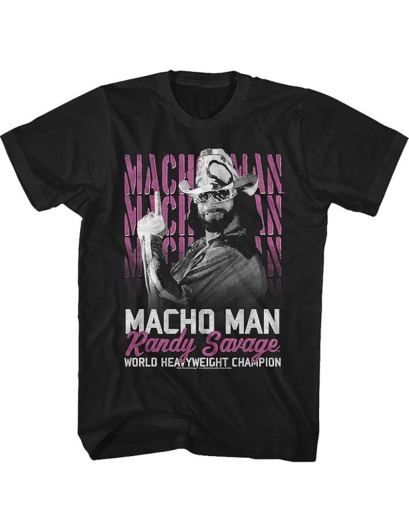 Rockinstone - T-shirt Campeão Mundial Peso Pesado Macho Man Randy Savage