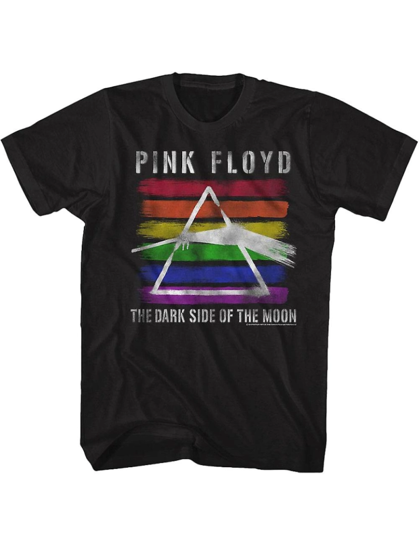 Rockinstone - T-shirt Lado escuro da lua do arco-íris Pink Floyd