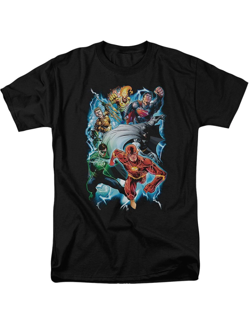 Rockinstone - T-shirt Liga da Justiça da Equipe Elétrica