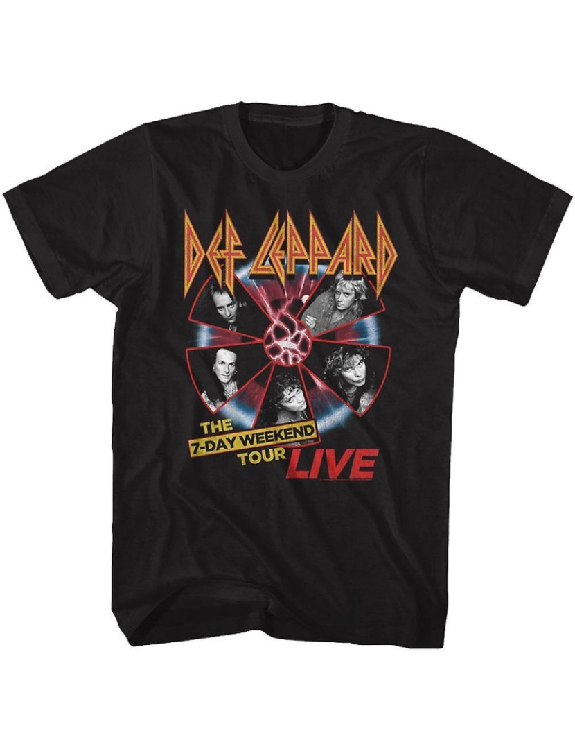 Rockinstone - T-shirt Fim de semana de 7 dias do Def Leppard