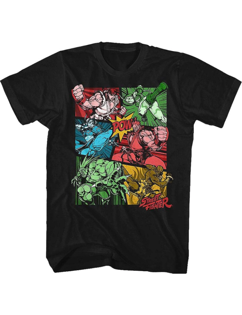 imagem de T-shirt Street Fighter de ação em quadrinhos1