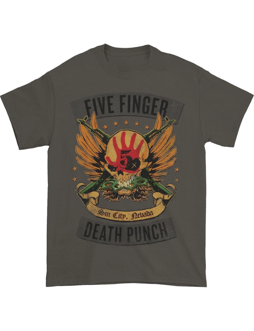 Rockinstone - T-shirt Five Finger Death Punch Locked & Loaded Turnê Mundial 2015