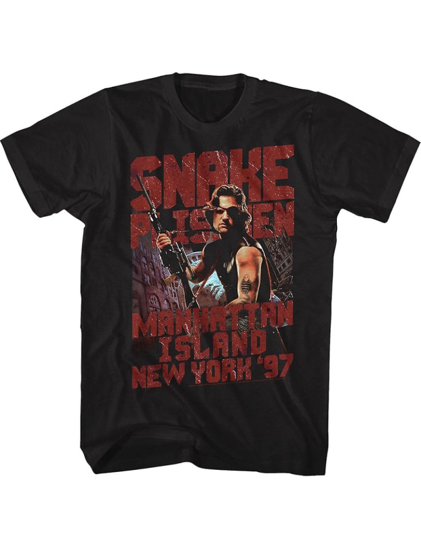 Rockinstone - T-shirt Fuga da Ilha de Manhattan saindo de Nova York