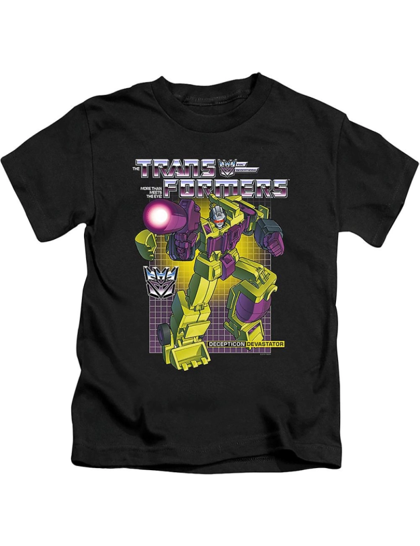 Rockinstone - T-shirt Camisa juvenil Decepticon Devastator Transformers