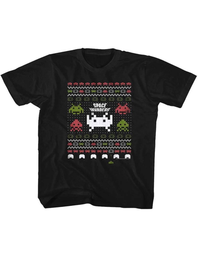 Rockinstone - T-shirt Space Invaders Espaço Natal Juvenil