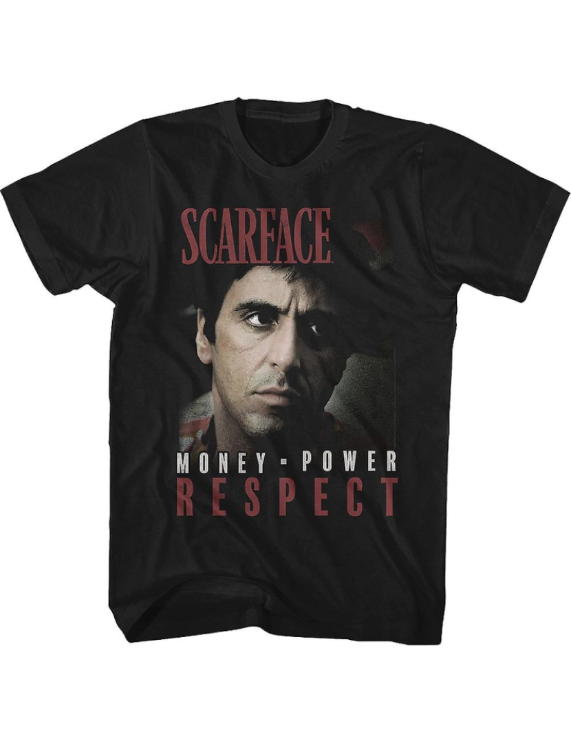 Rockinstone - T-shirt Camisa Scarface Respeito ao Poder do Dinheiro