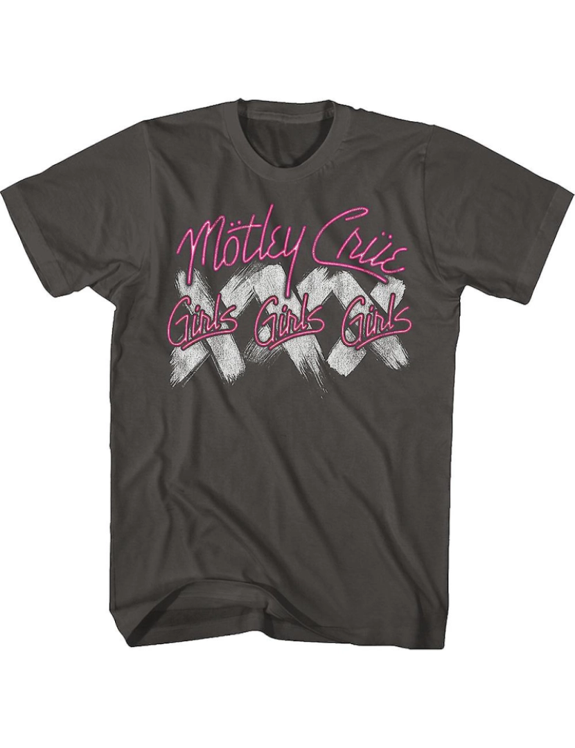 Rockinstone - T-shirt Neon Meninas Meninas Meninas Motley Crue