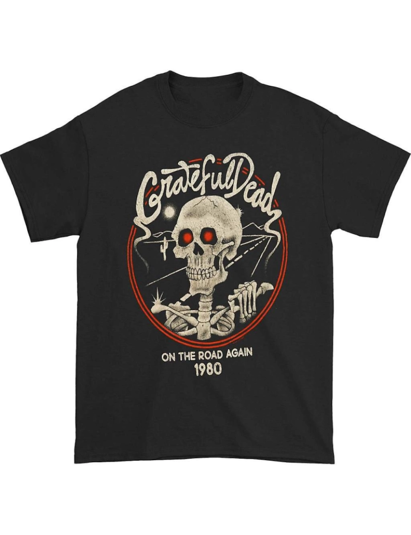 Rockinstone - T-shirt Grateful Dead na estrada novamente, 1980