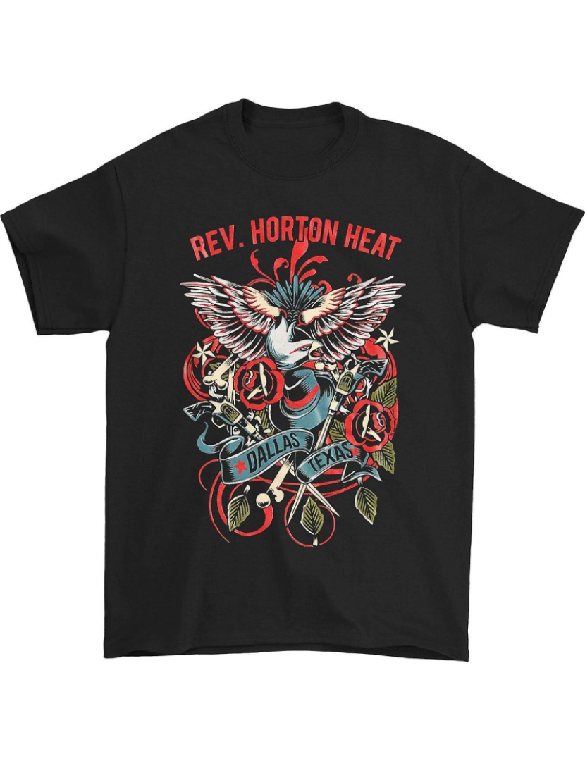 imagem de T-shirt Reverendo Horton Heat Eagle Americana1