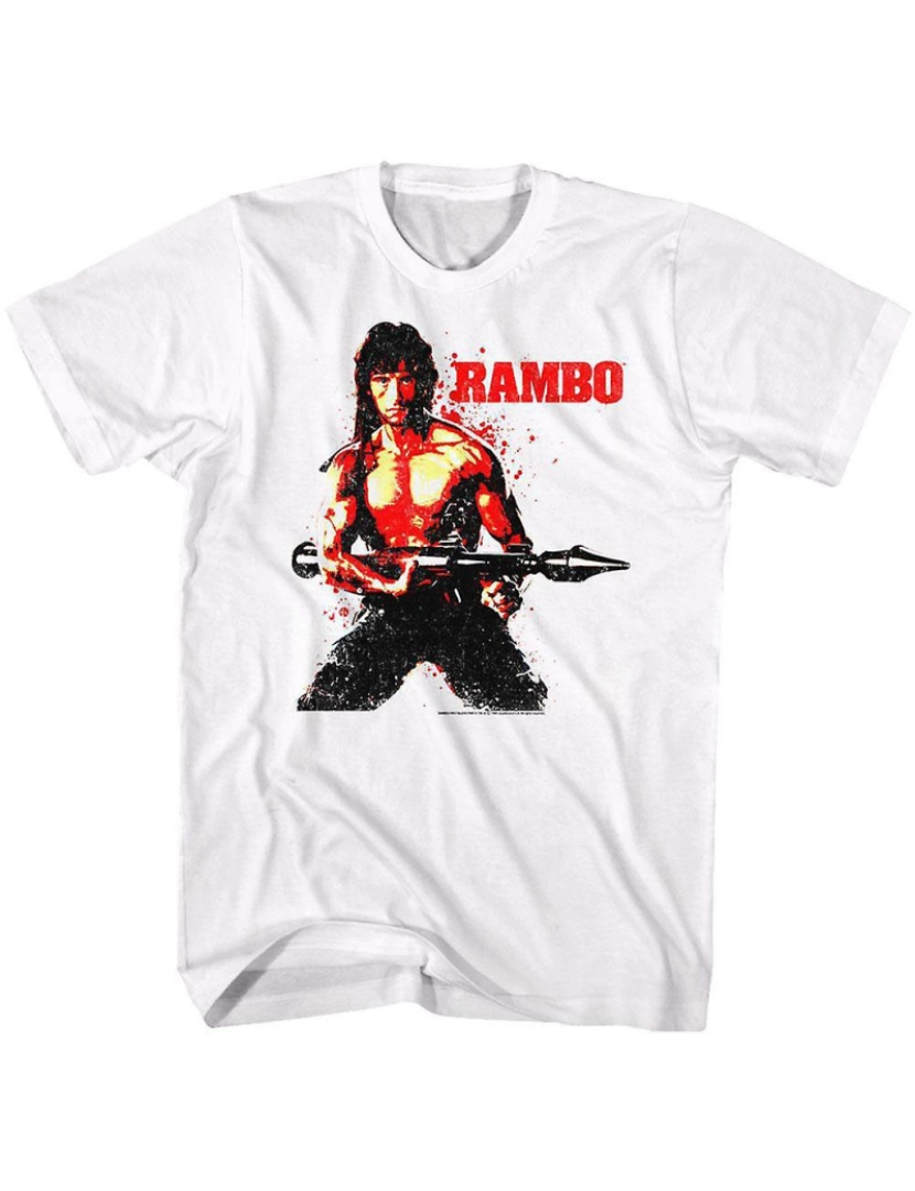 Rockinstone - T-shirt Rambo Rambo Vermelho