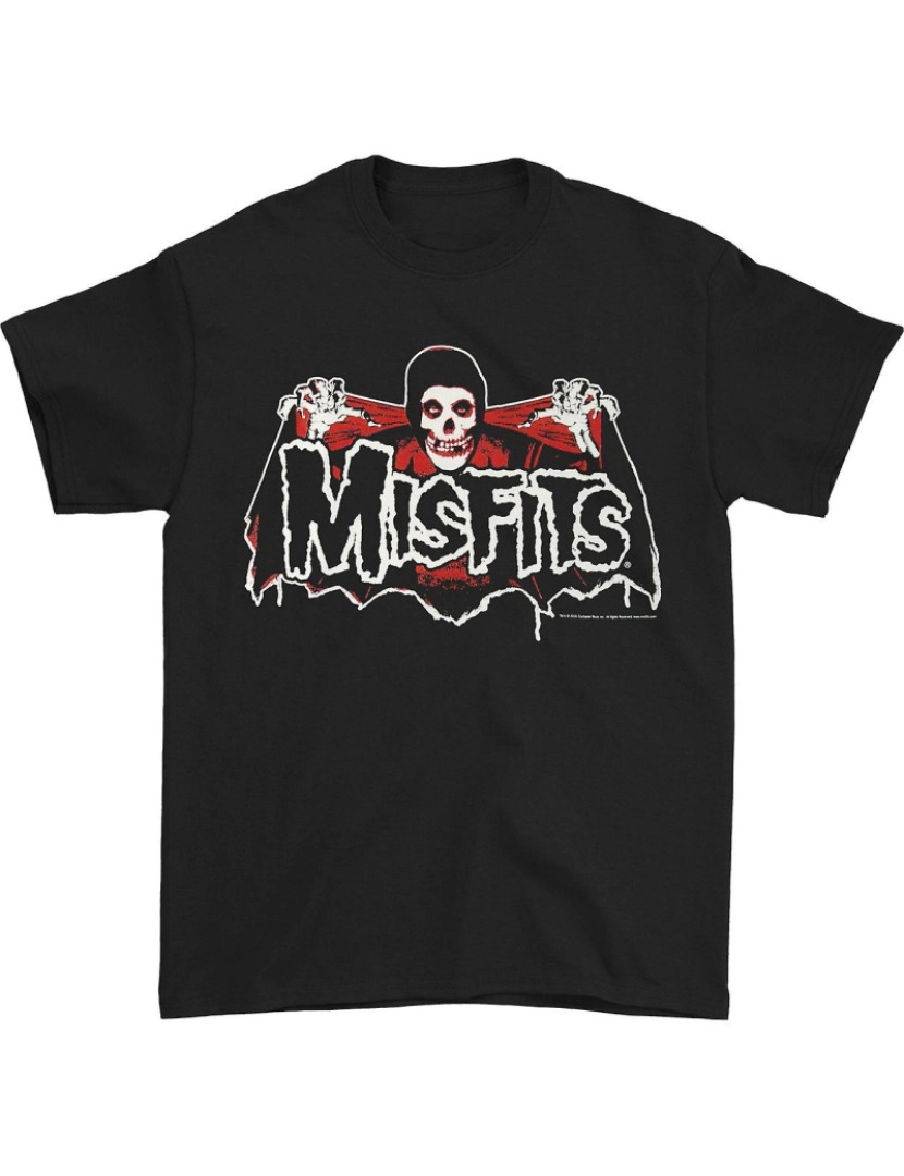 Rockinstone - T-shirt Camiseta vermelha Misfits Batfiend