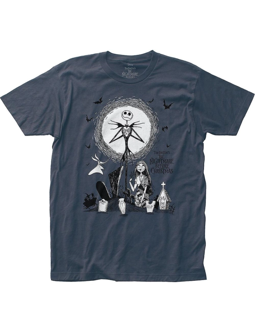 Rockinstone - T-shirt Jack e Sally têm pesadelo antes do Natal