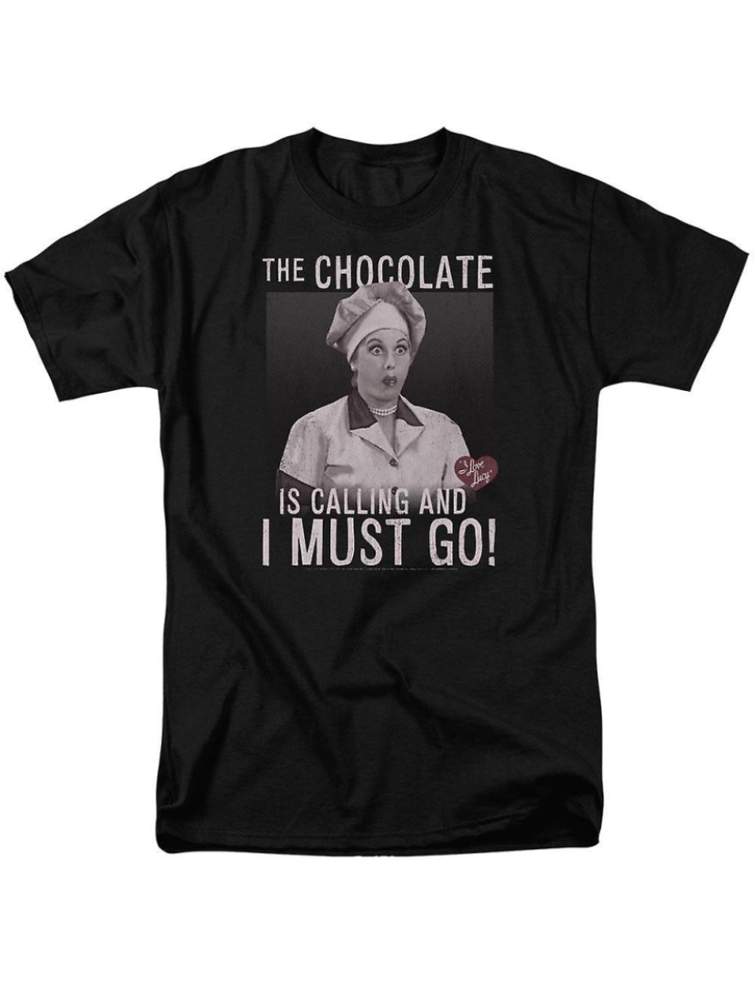 Rockinstone - T-shirt Eu amo Lucy Chocolate ligando para adulto