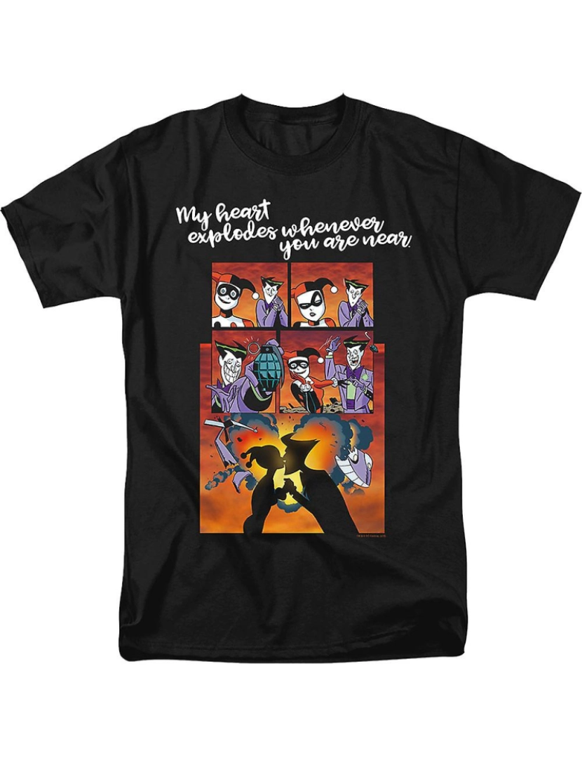 Rockinstone - T-shirt Harley Quinn e o Joker Heart explodem na DC Comics