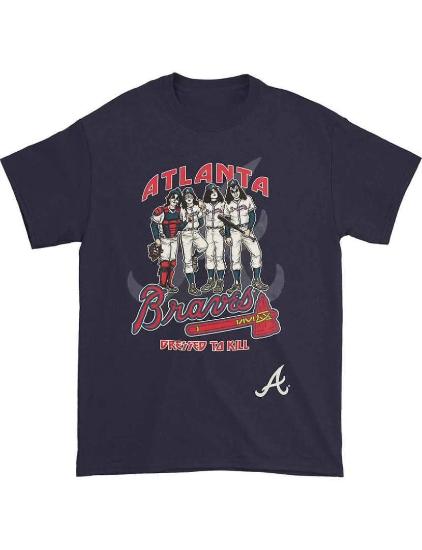 Rockinstone - T-shirt KISS Atlanta Braves vestido para matar