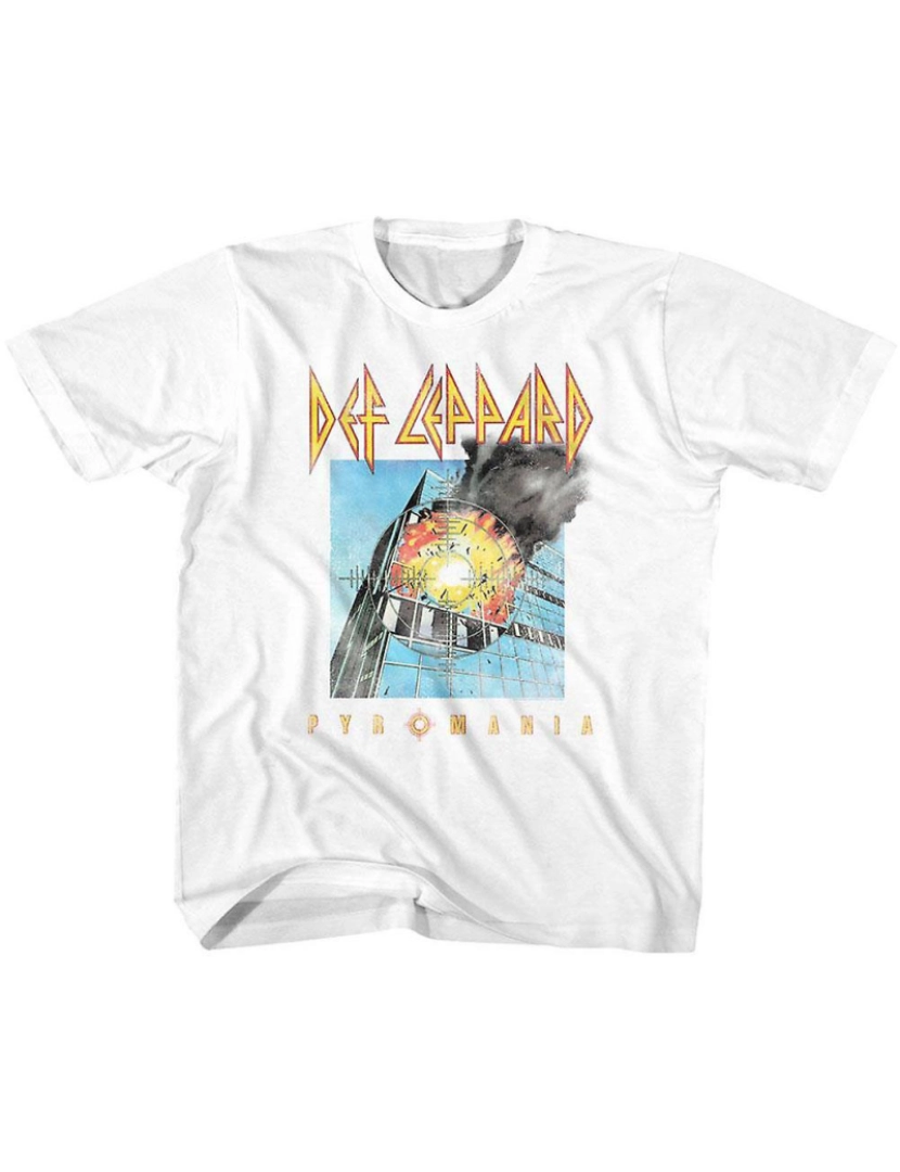 Rockinstone - T-shirt Def Leppard Faded Piromania Juvenil