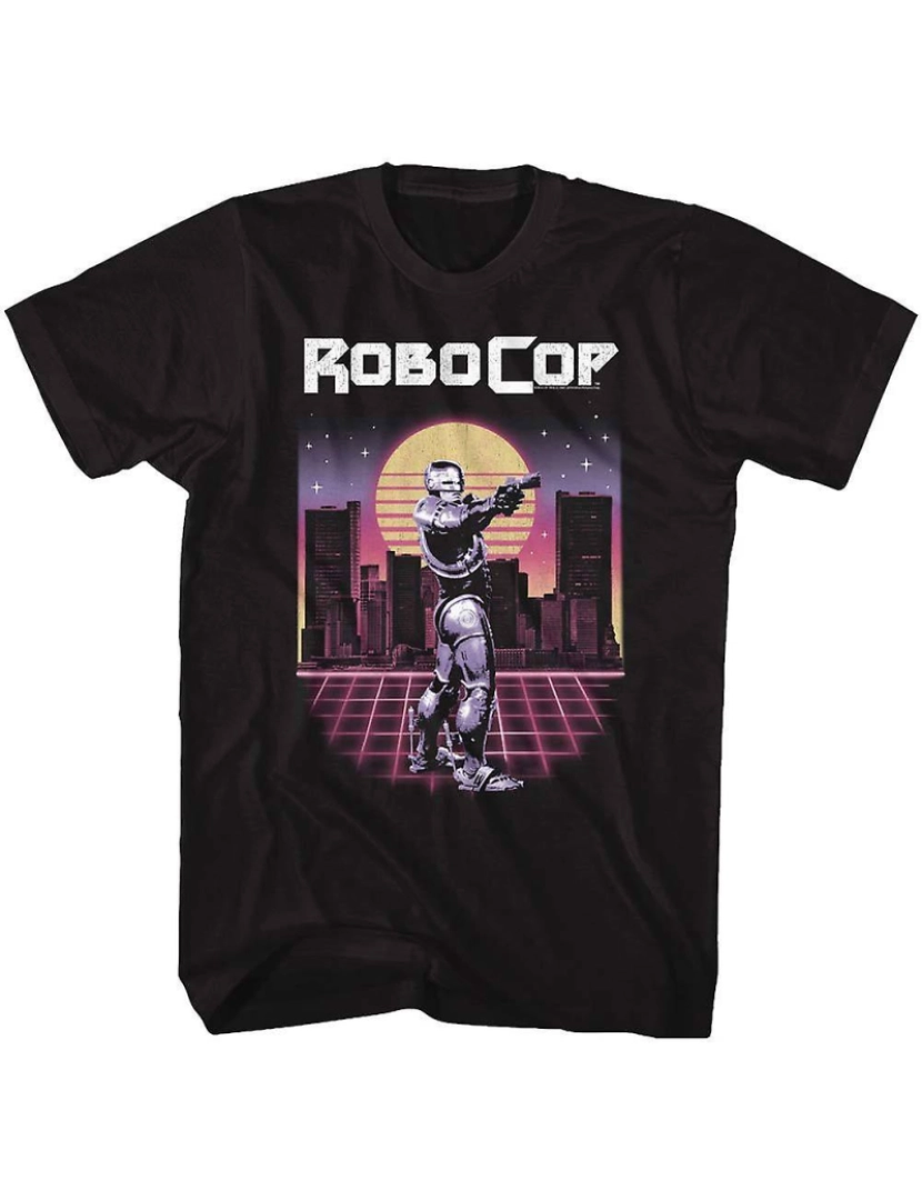 Rockinstone - T-shirt Policial Robocop Synthwave