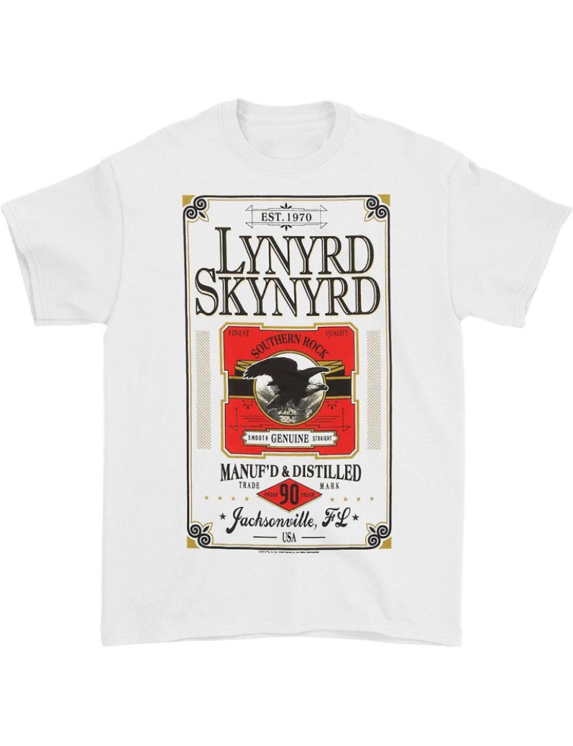 Rockinstone - T-shirt Camiseta masculina Lynyrd Skynyrd fabricada e destilada